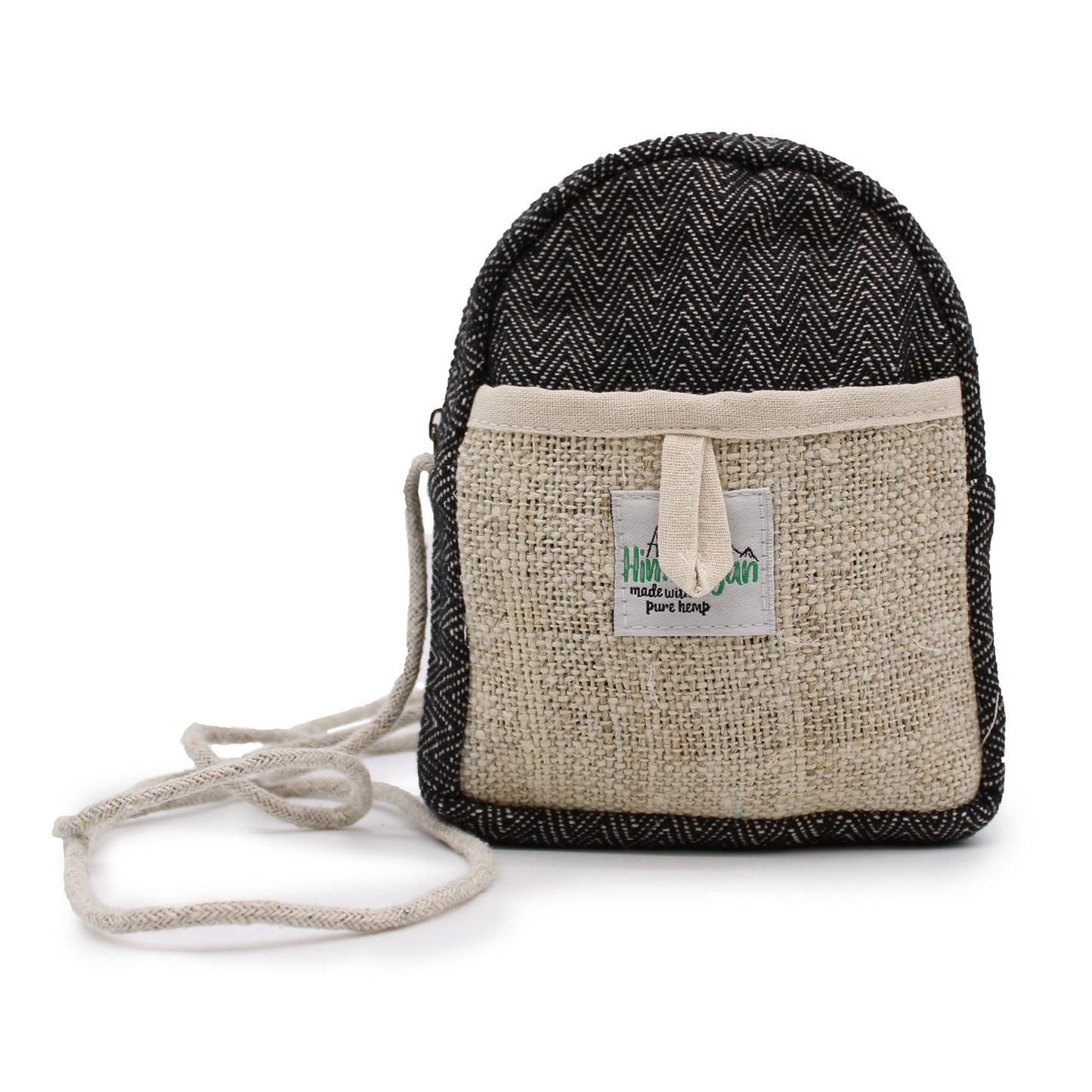 Sac pour téléphone portable en chanvre avec corde - Couleur aléatoire