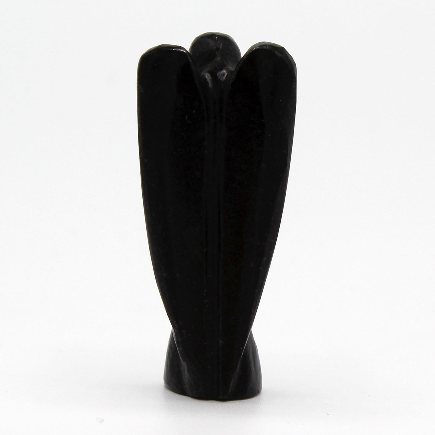 Ange en pierre précieuse sculpté à la main - agate noire