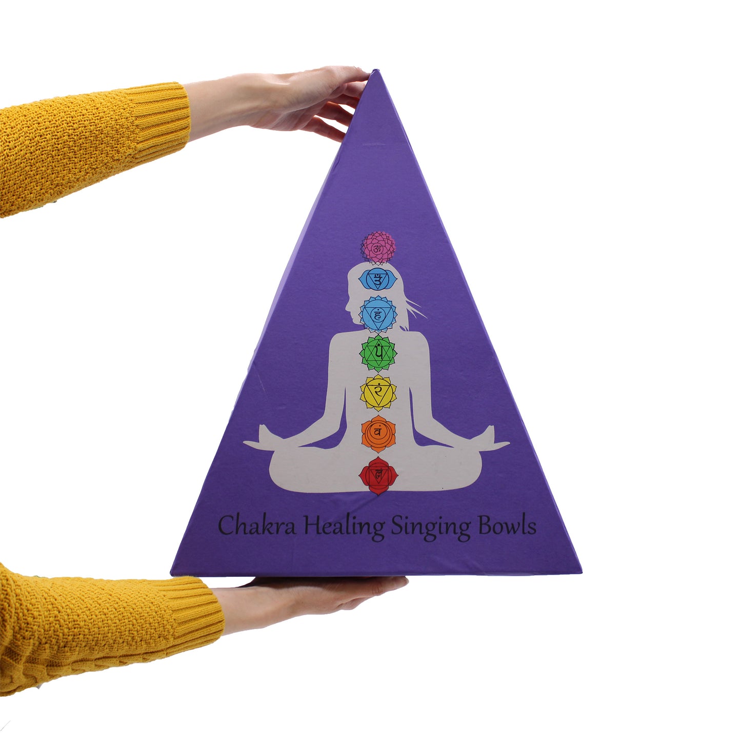 Tibetisches Klangschalen-Geschenkset mit Chakra-Pyramide