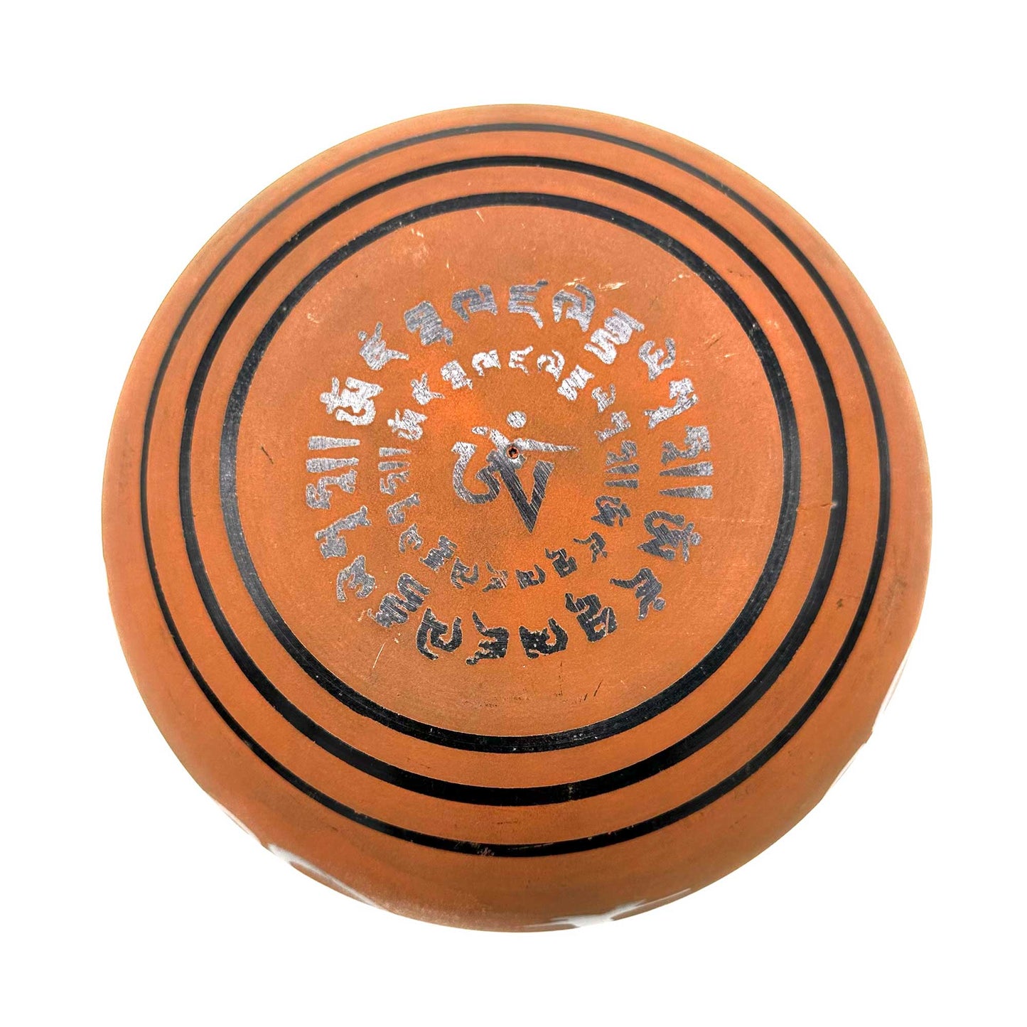 Bol chantant tibétain - Argile Om Bouddha - 16 cm