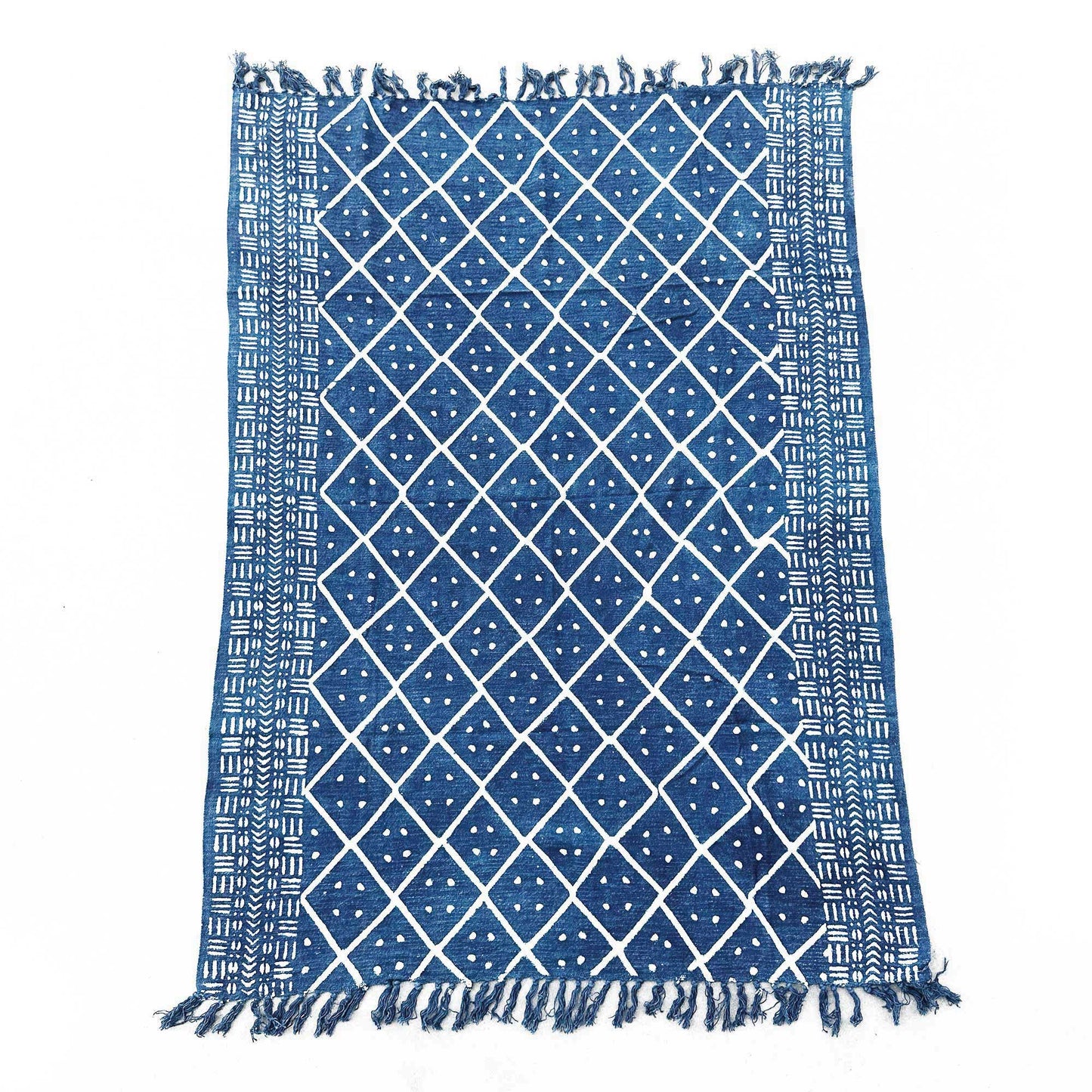 Couverture indigo faite main - 170 x 120 cm - Midnight Heerak