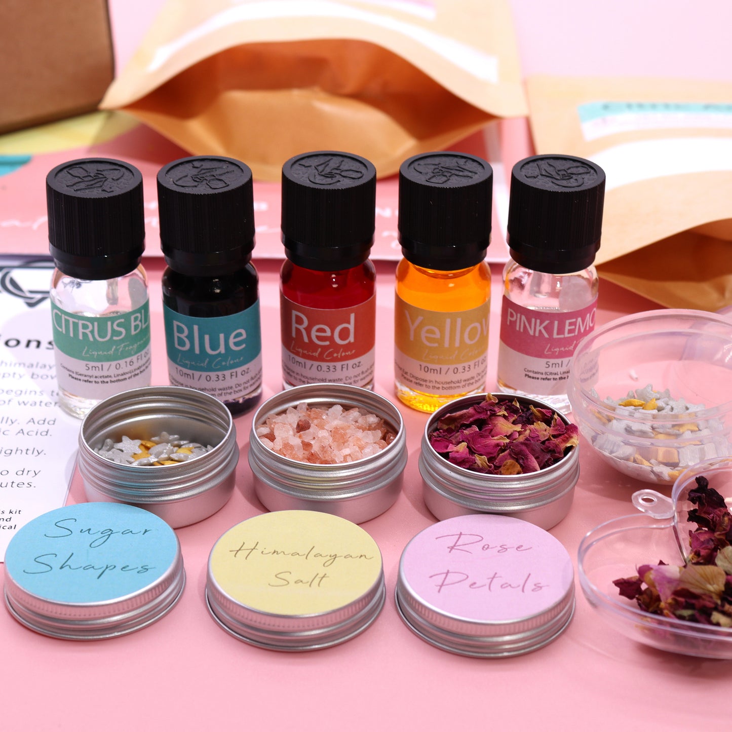 Kit de bombes de bain : Limonade rose et explosion d'agrumes