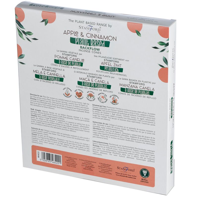 Cônes d'encens à reflux aux herbes - Pomme et cannelle