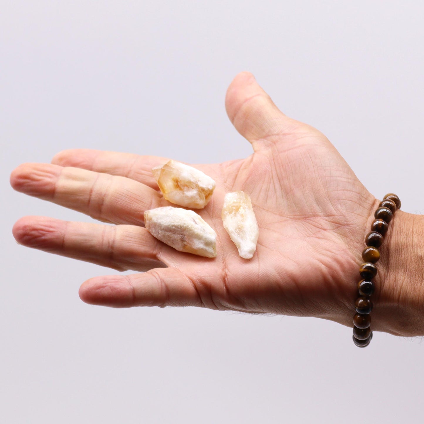 Cristaux bruts (500 g) - Pointes brutes de citrine et de topaze