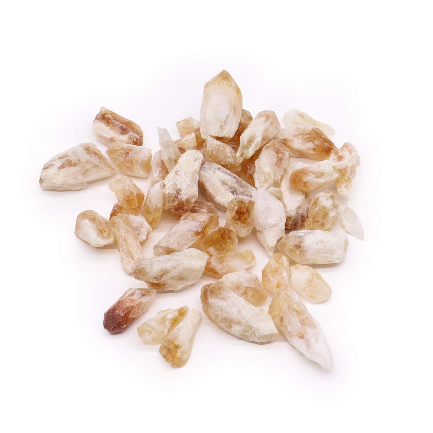 Cristaux bruts (500 g) - Pointes brutes de citrine et de topaze