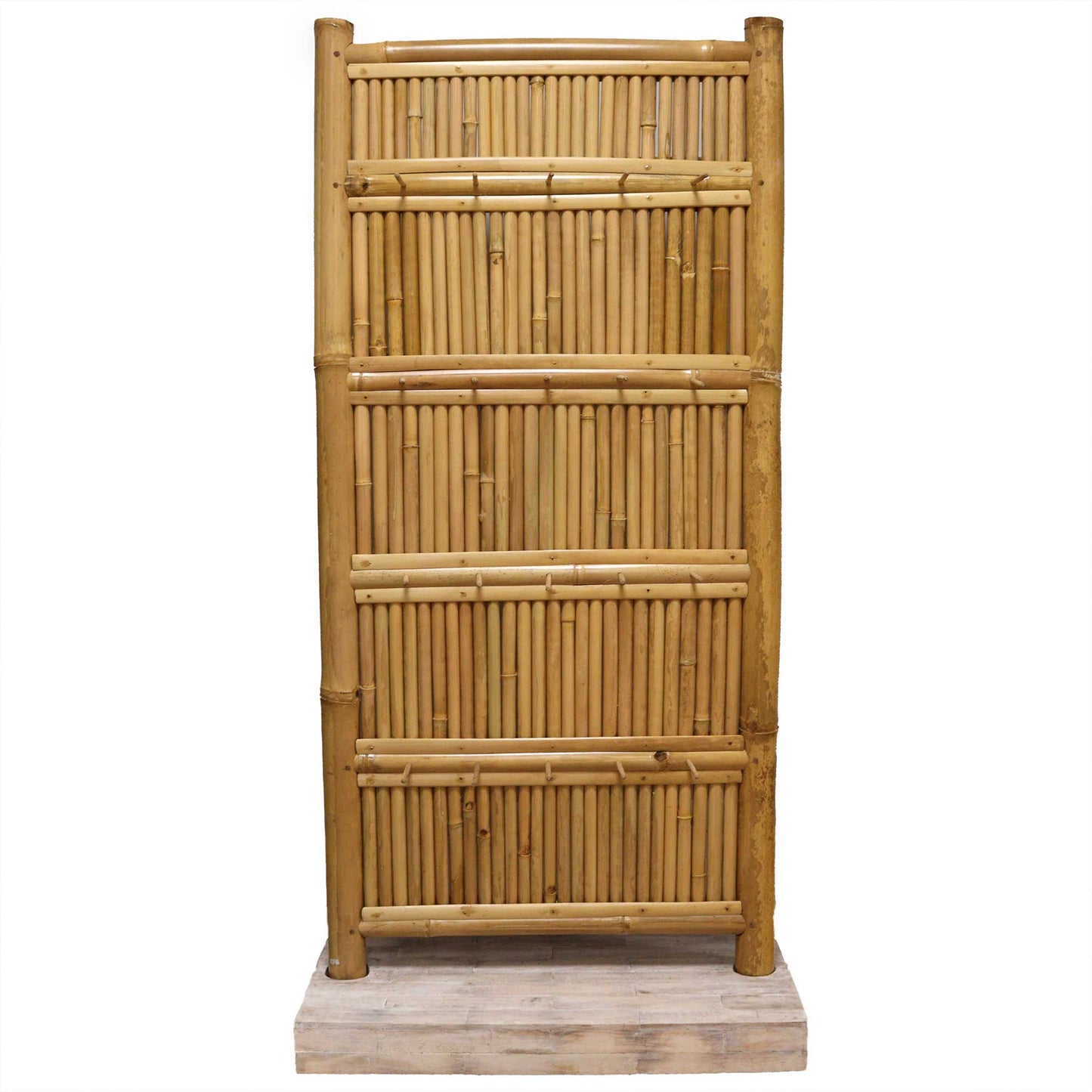 Hoher Bambus-Präsentationsständer mit 30 Stiften – 140 x 71 cm