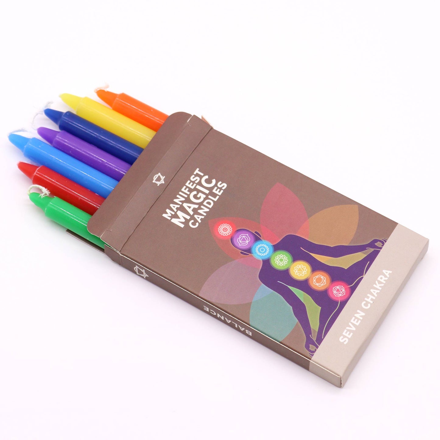 Bougies Manifeste des Sept Chakras (pack de 7)