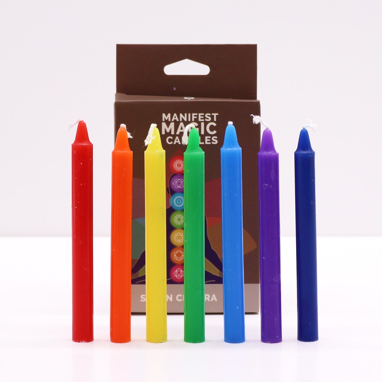 Bougies Manifeste des Sept Chakras (pack de 7)