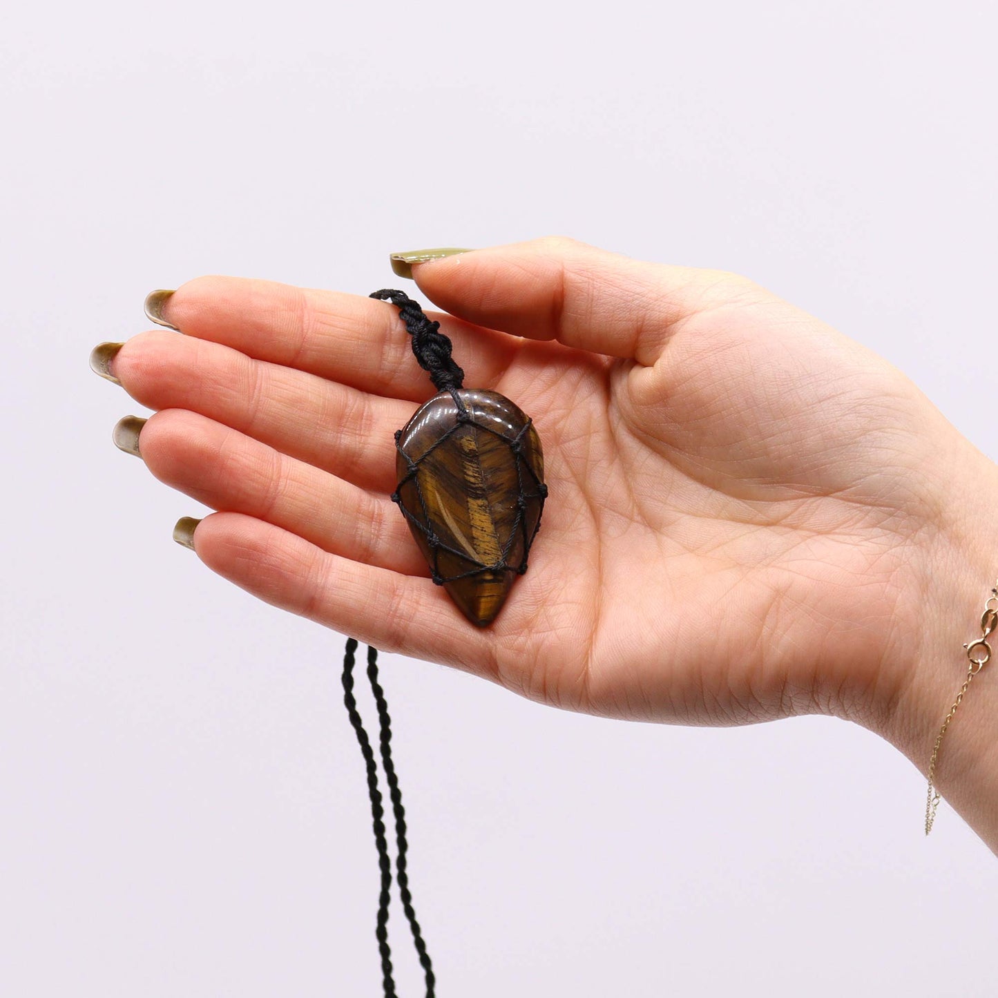 Pendule en pierre précieuse en forme de lingam - Quartz rocheux