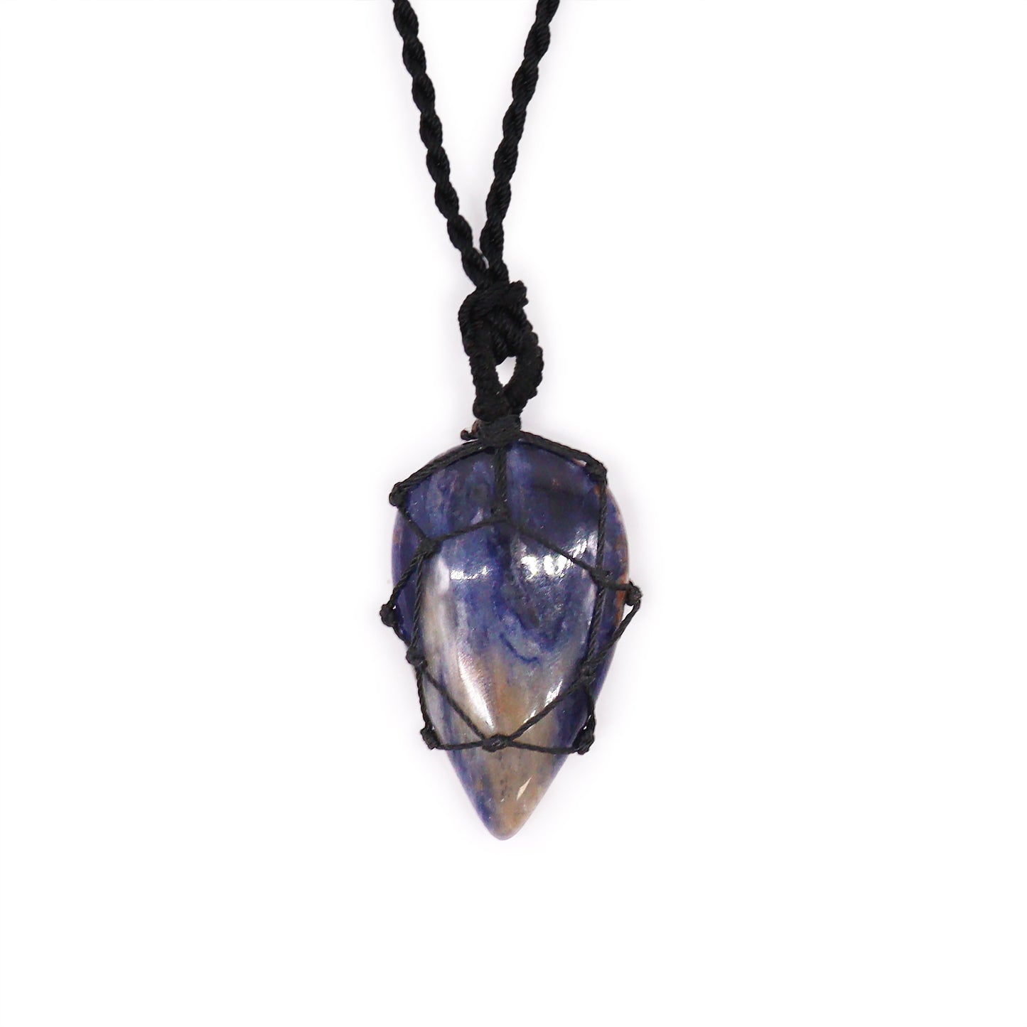 Pendule en pierre précieuse en forme de lingam - Quartz rose