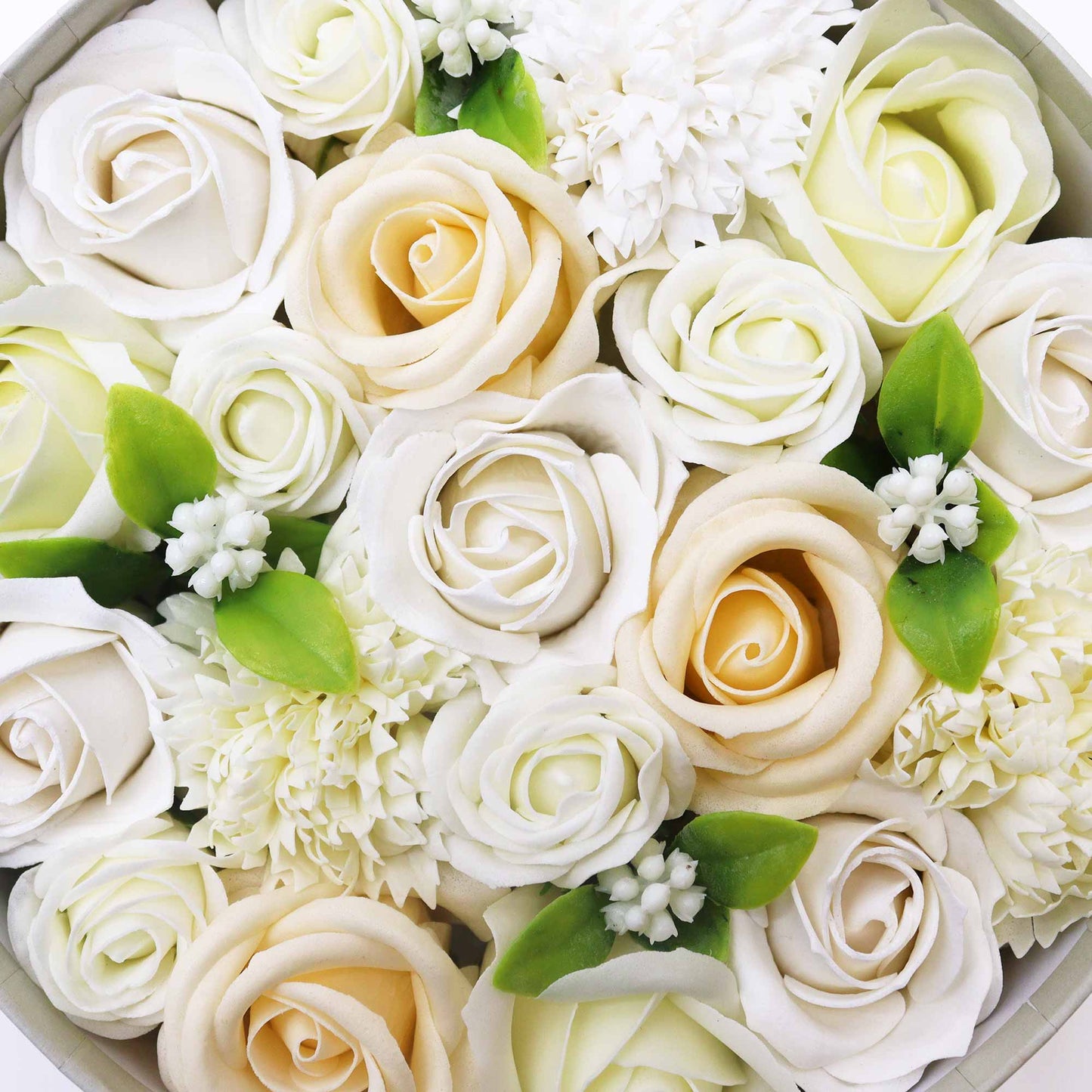Boîte ronde - Bénédictions de mariage - Blanc et ivoire
