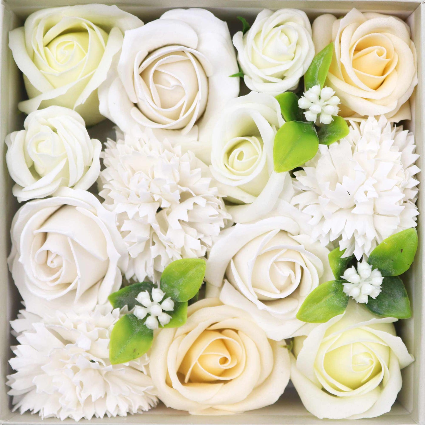 Boîte carrée - Bénédictions de mariage - Blanc et ivoire