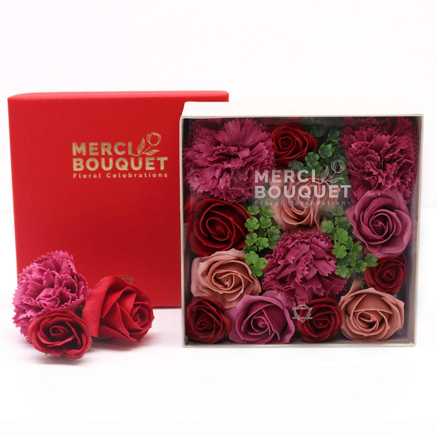 Boîte carrée - Roses vintage