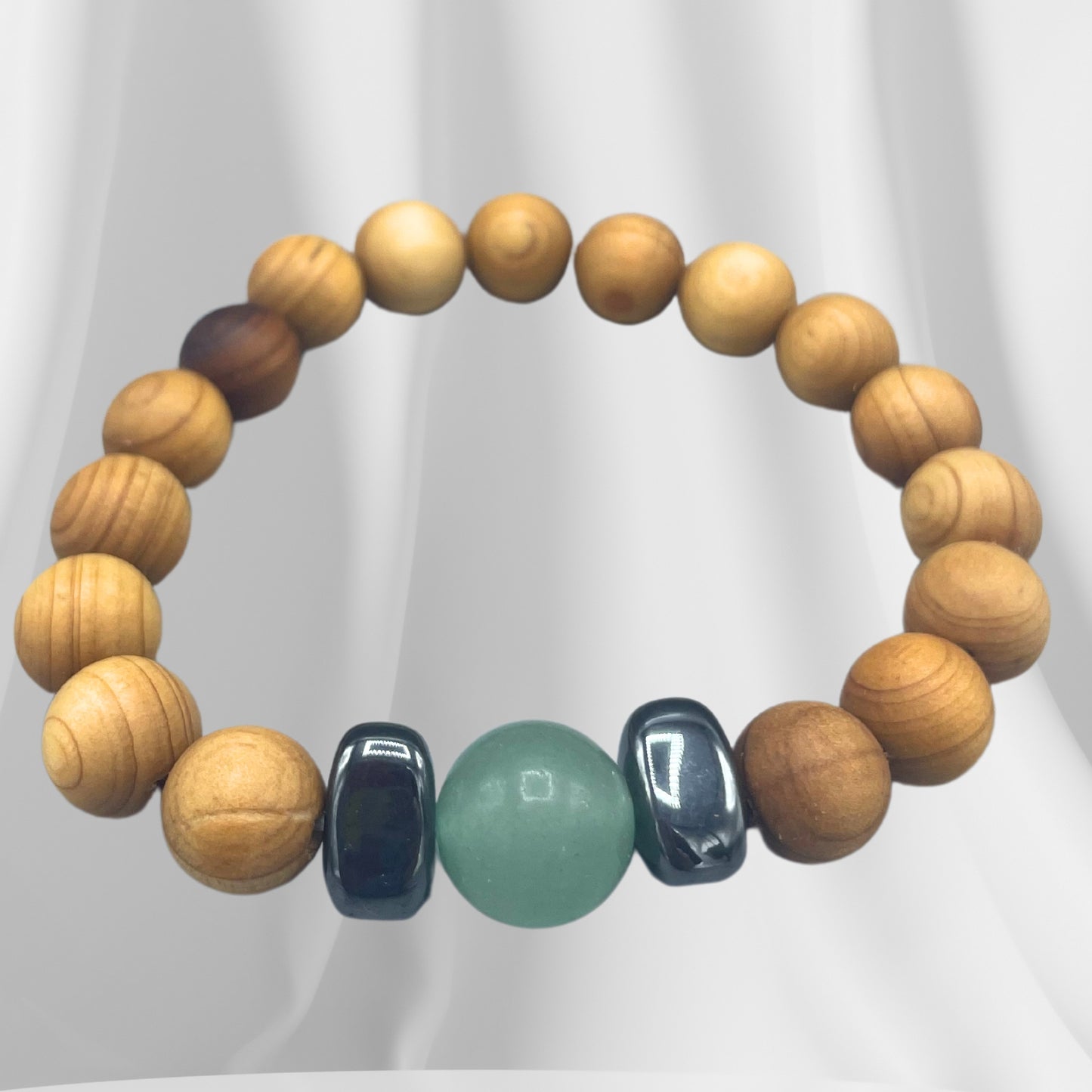 Bracelet Cèdre - Chakra Sacré - Aventurine Verte