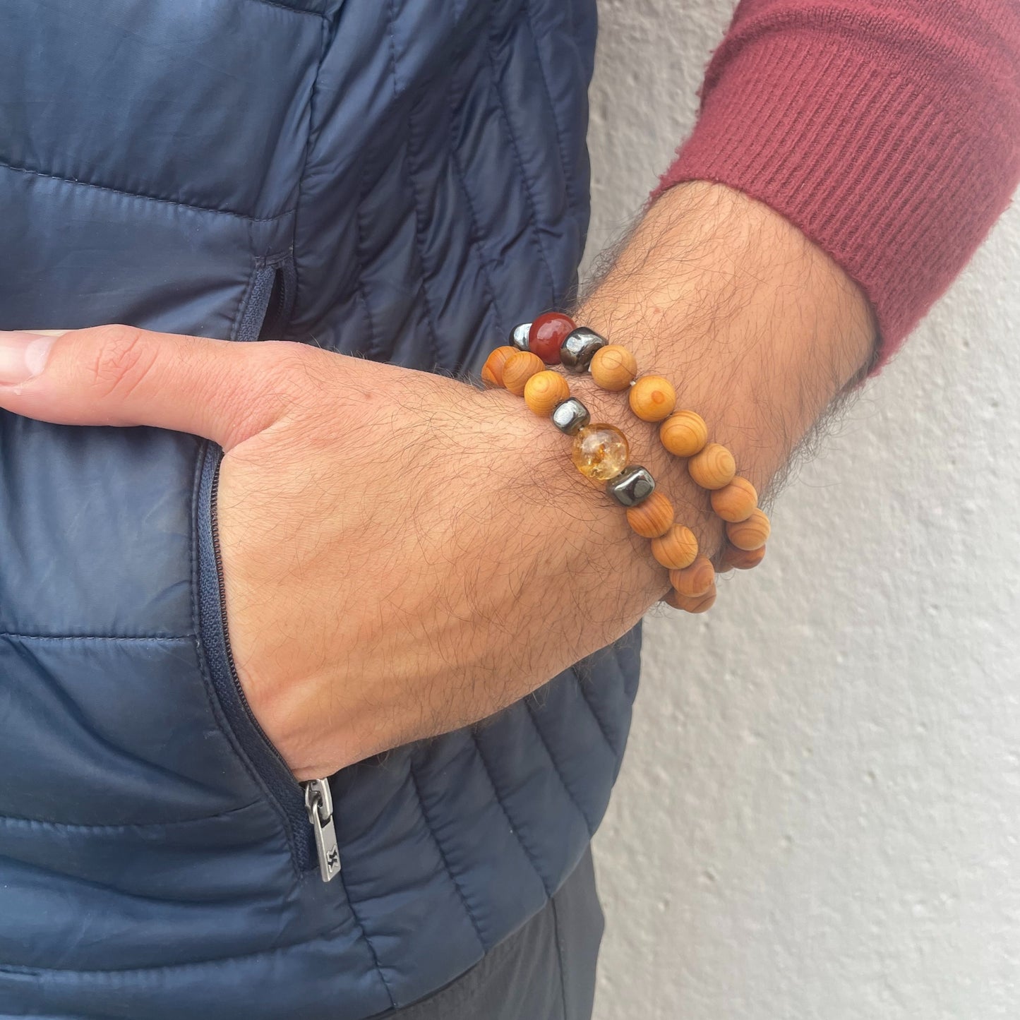 Bracelet Cèdre - Chakra Solaire - Citrine