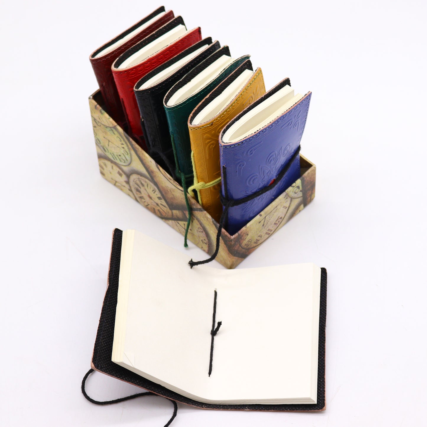 7 carnets de pierres précieuses Charkra assortis (pack de présentation)