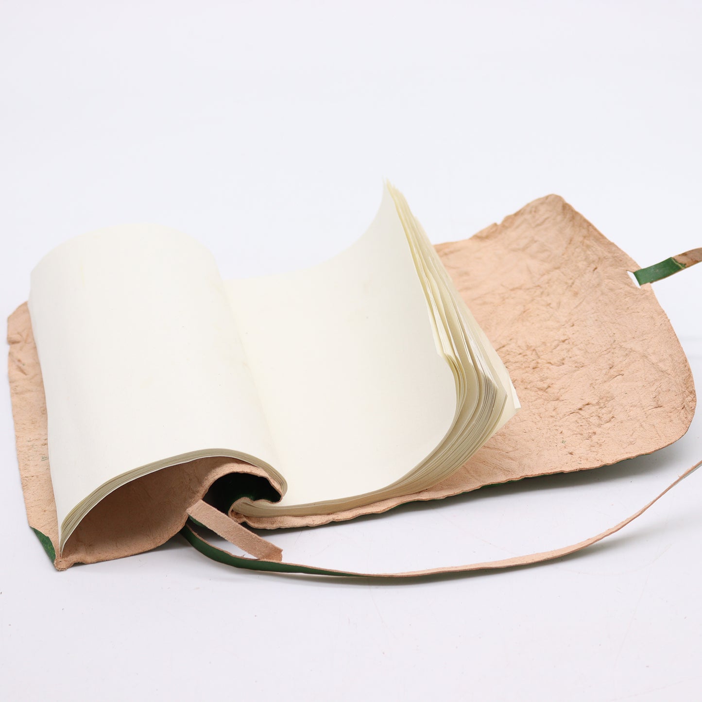 Carnet de voyage en cuir - Vert