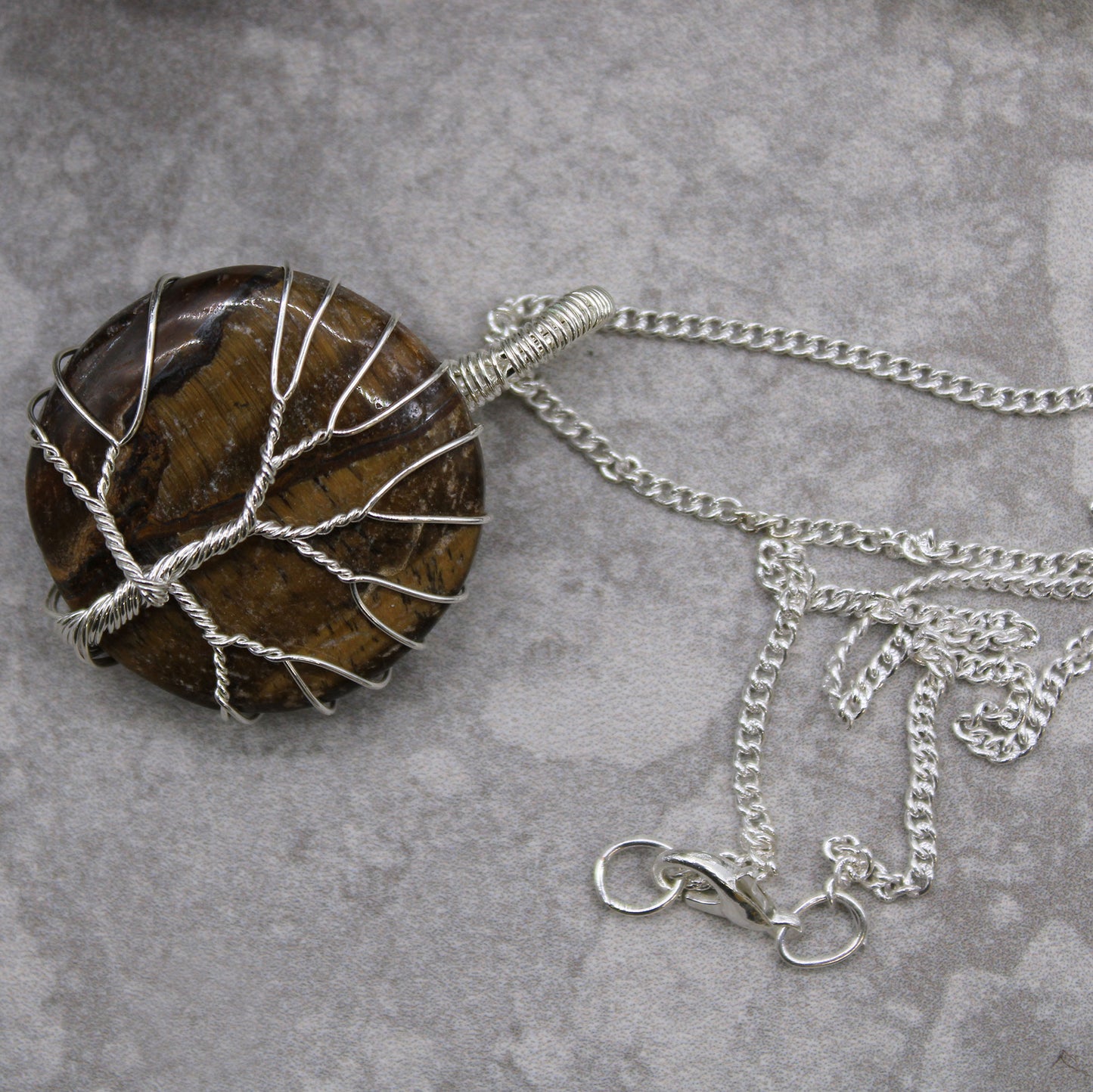 Collier Arbre de Vie - Oeil de Tigre