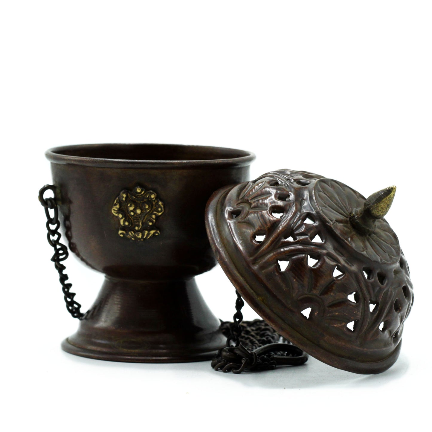 Brûle-encens tibétain en cuivre - Pendentif classique