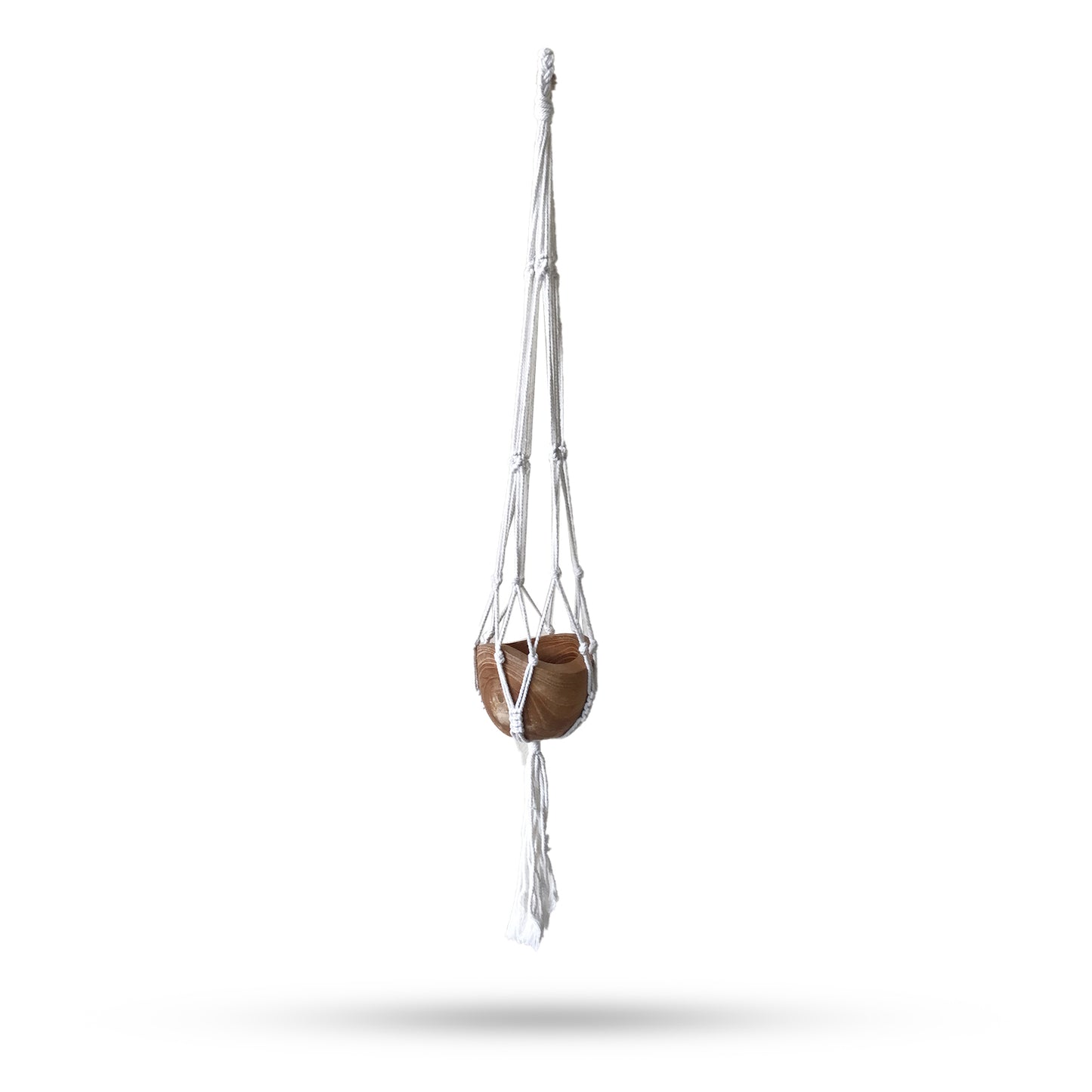 Macrame Soporte Clásico - Natural Med Pot