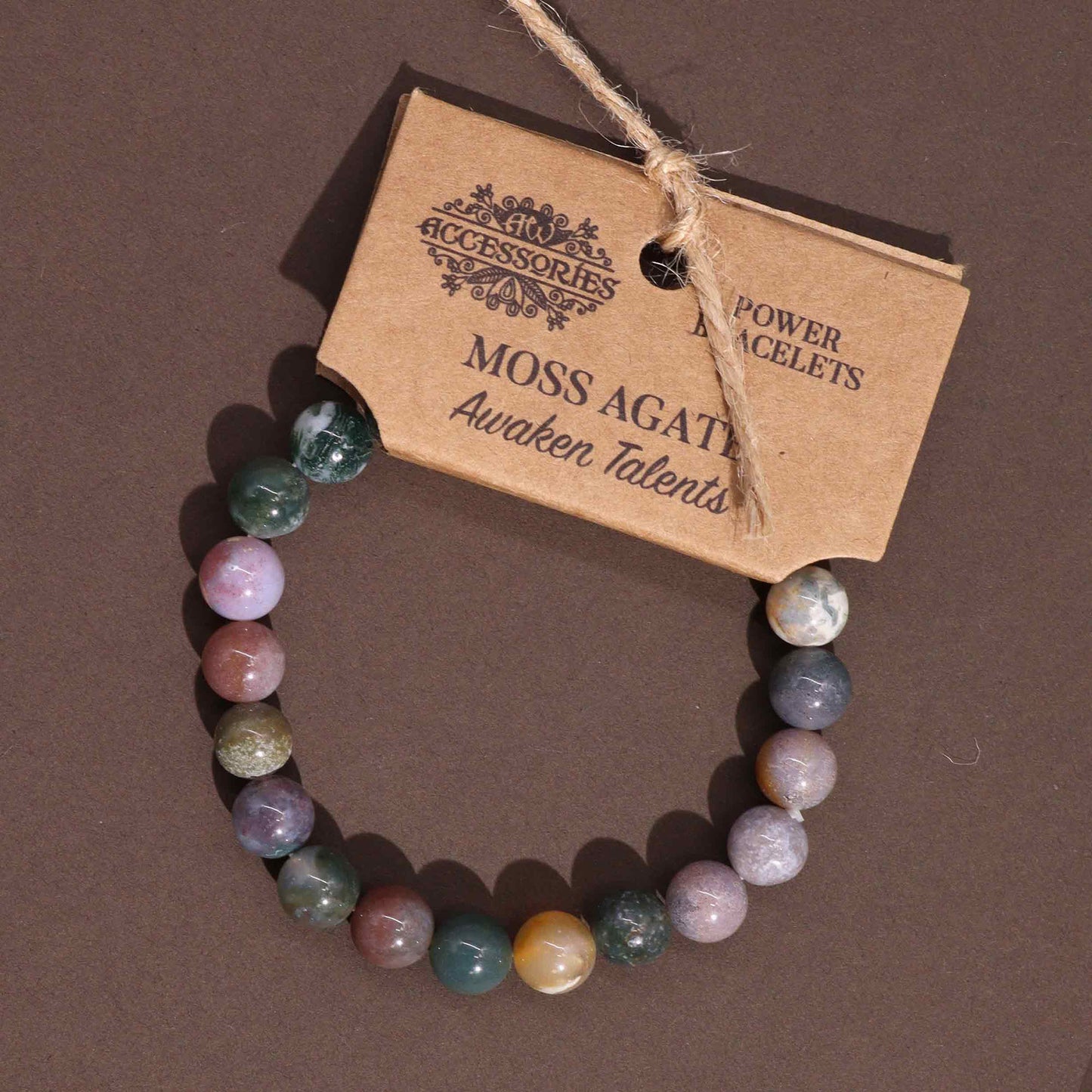 Bracelet énergétique - Agate mousse