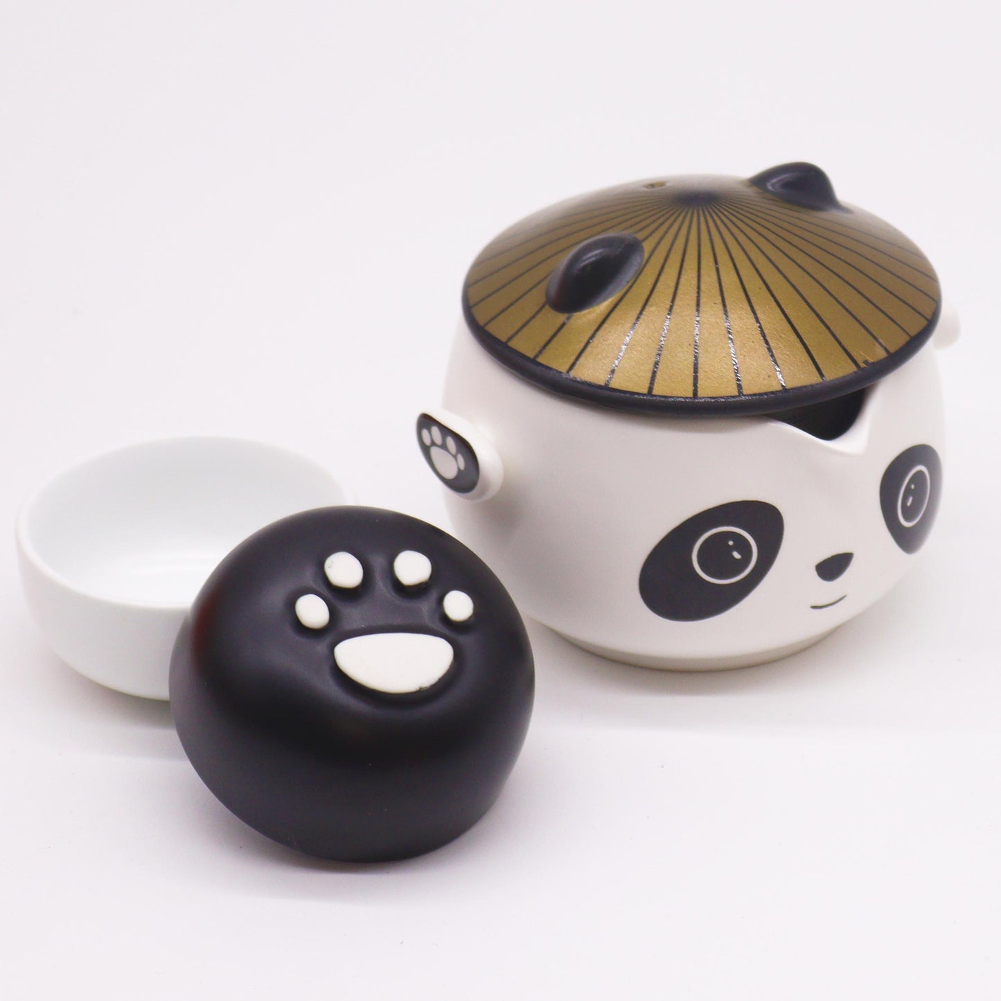 Panda-Teekannen-Set – Zwei Tassen und Reiseetui