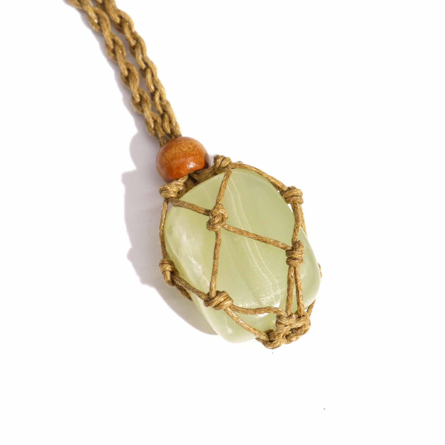Collier en pierres précieuses cordons 45 cm - Sable