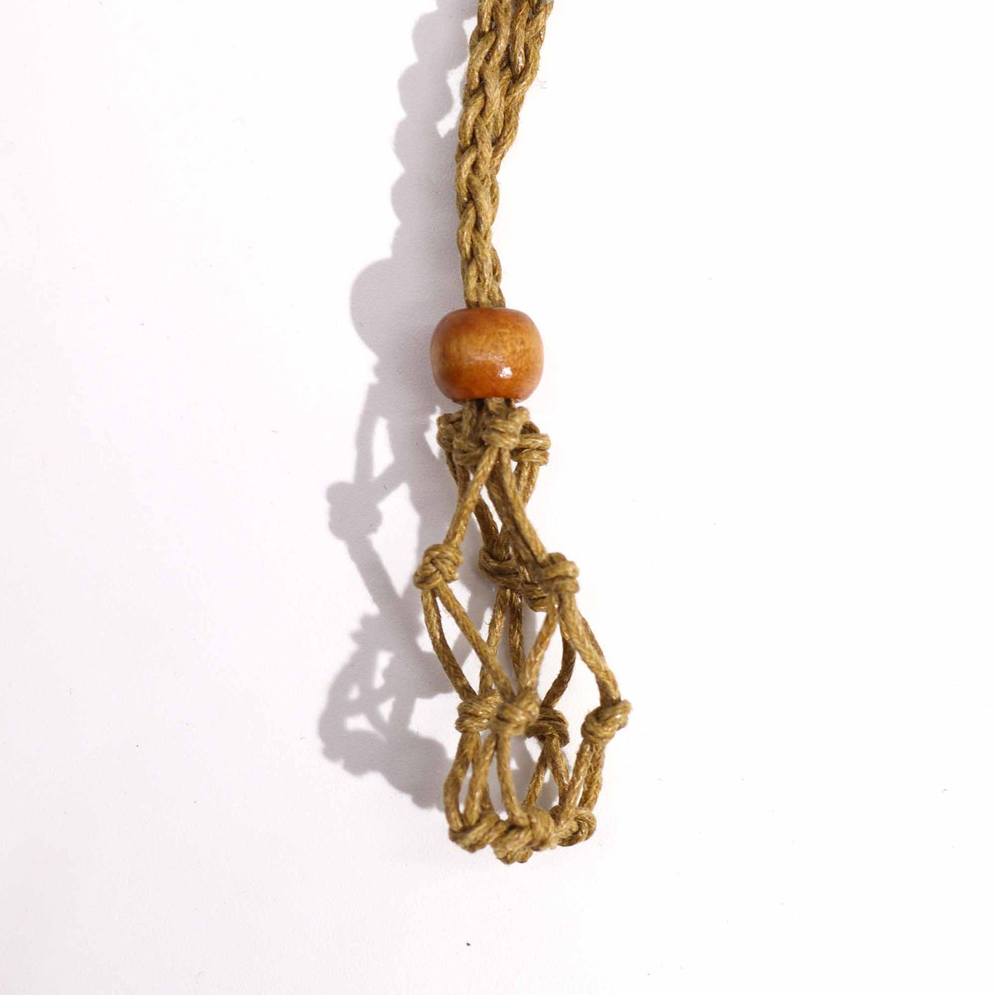 Collier en pierres précieuses cordons 45 cm - Sable