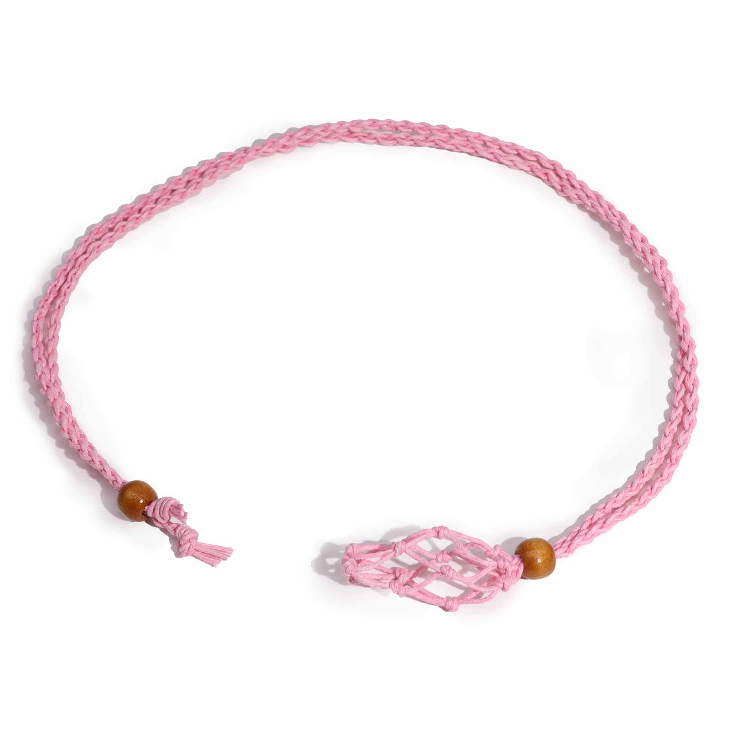 Collier en pierres précieuses 45 cm - Rose