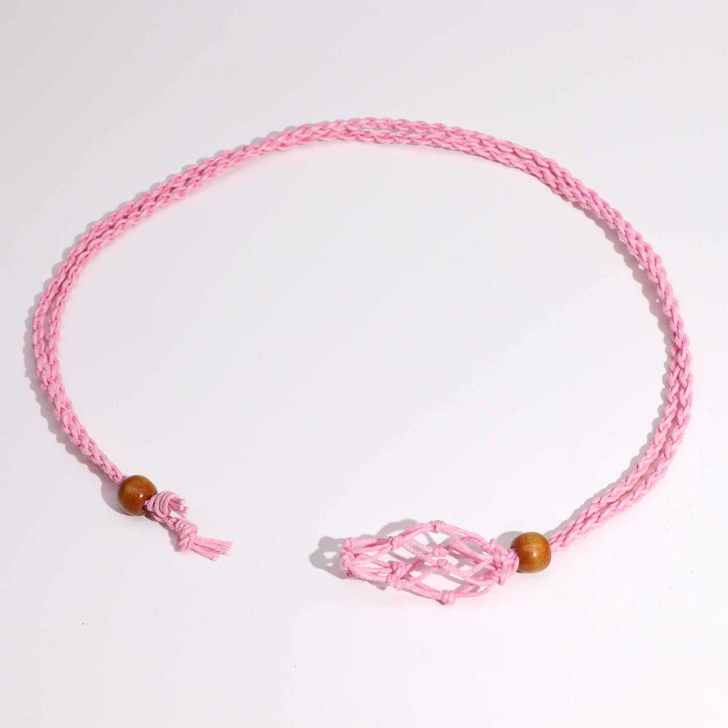 Collier en pierres précieuses 45 cm - Rose