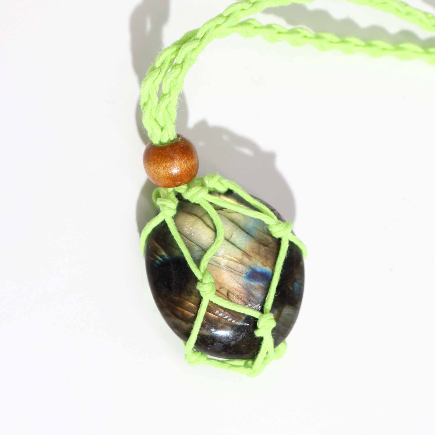 Collier en pierres précieuses 45 cm - Vert