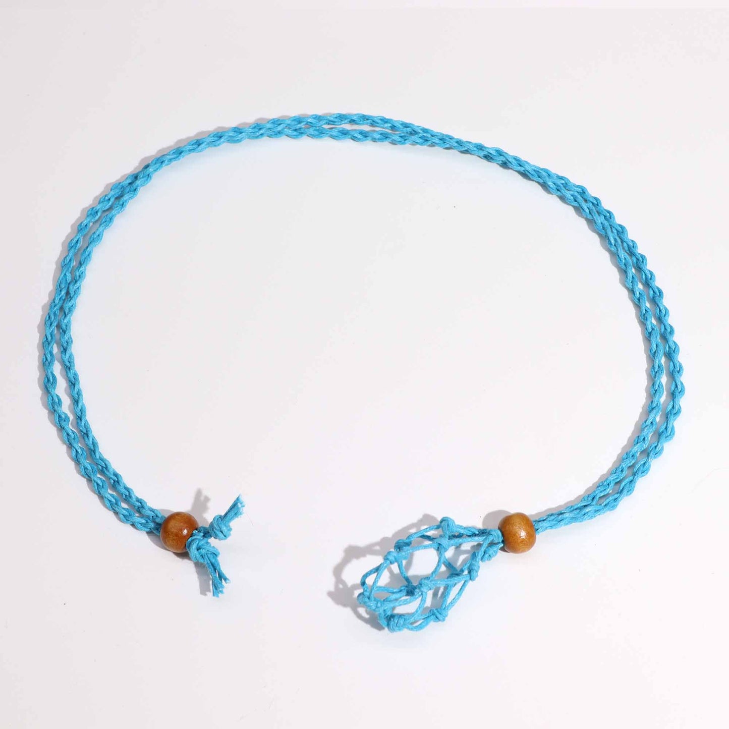 Collier en pierres précieuses 45 cm - Bleu