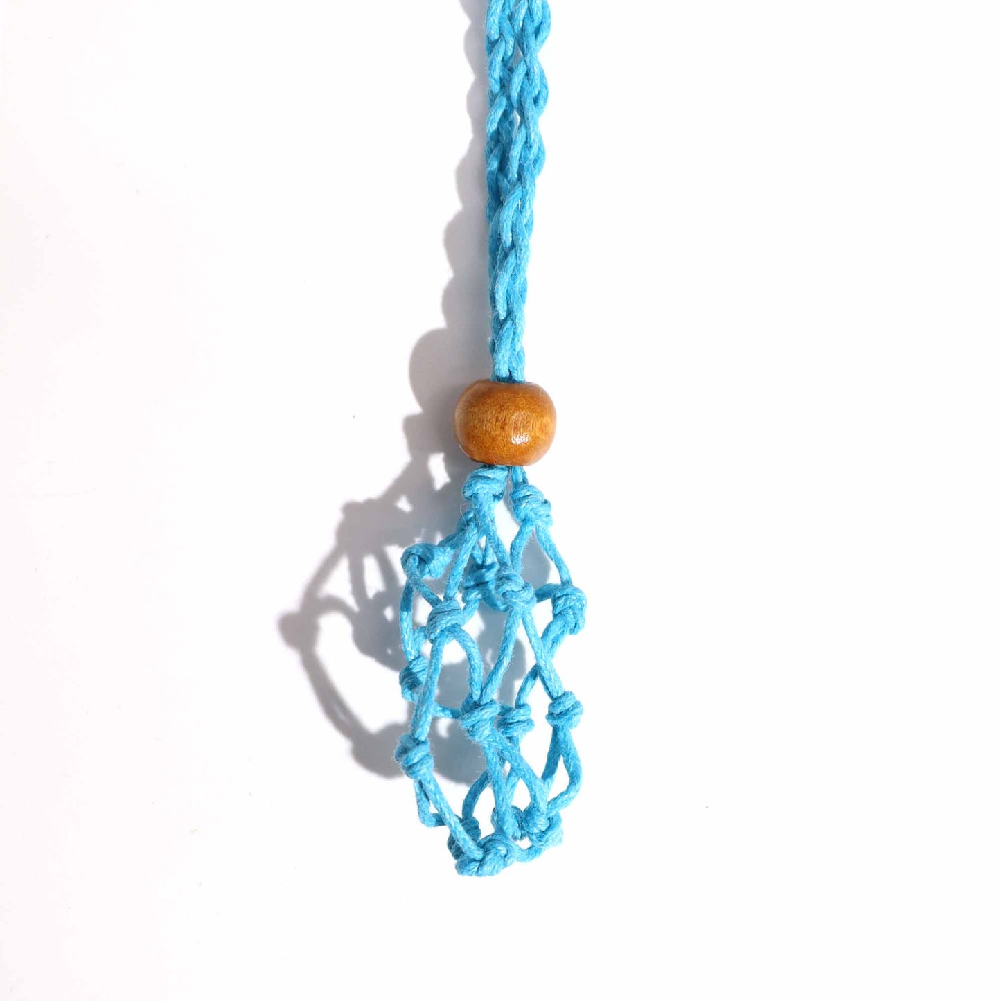 Collier en pierres précieuses 45 cm - Bleu