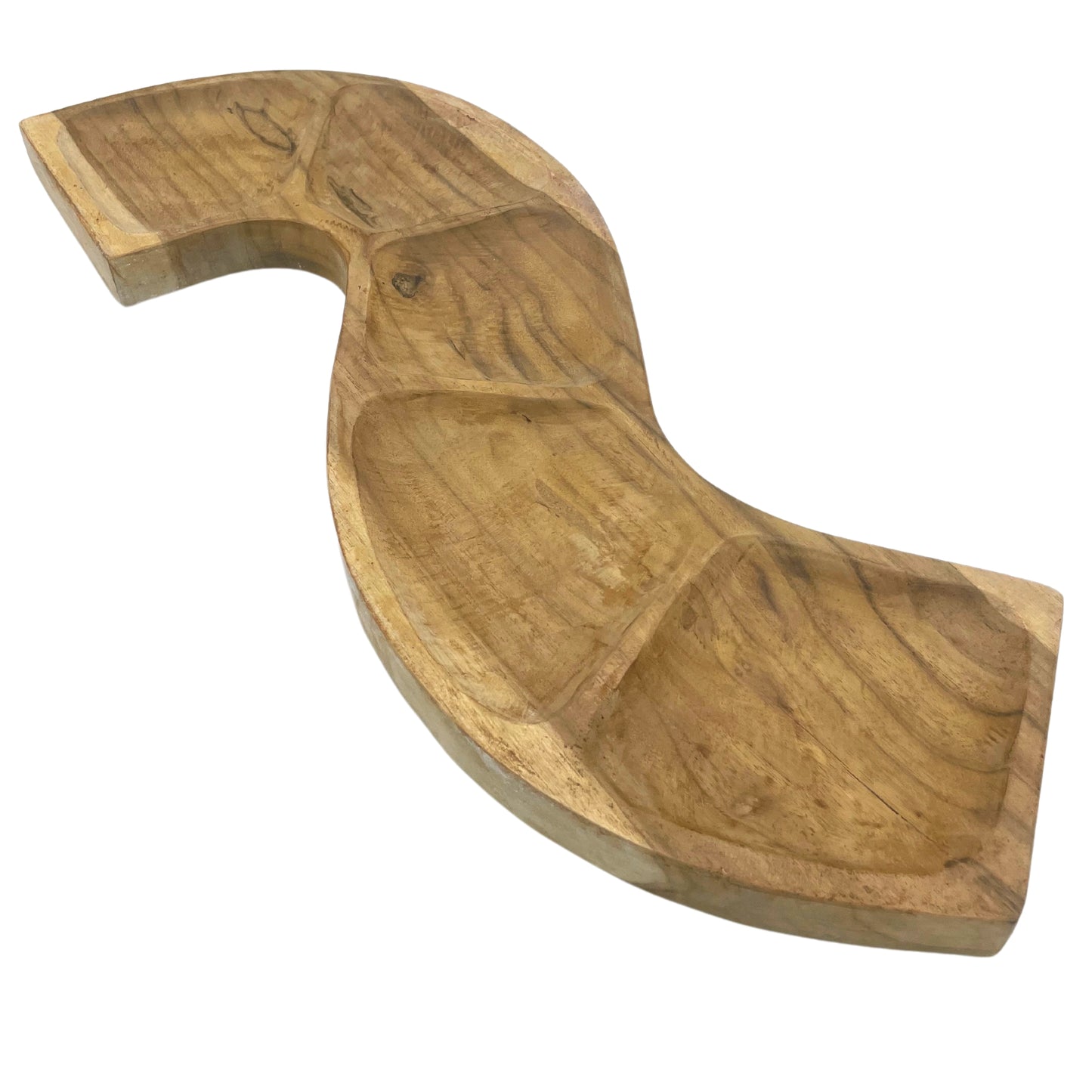 Teakholzschale – Schlangenform (ca. 55 cm)