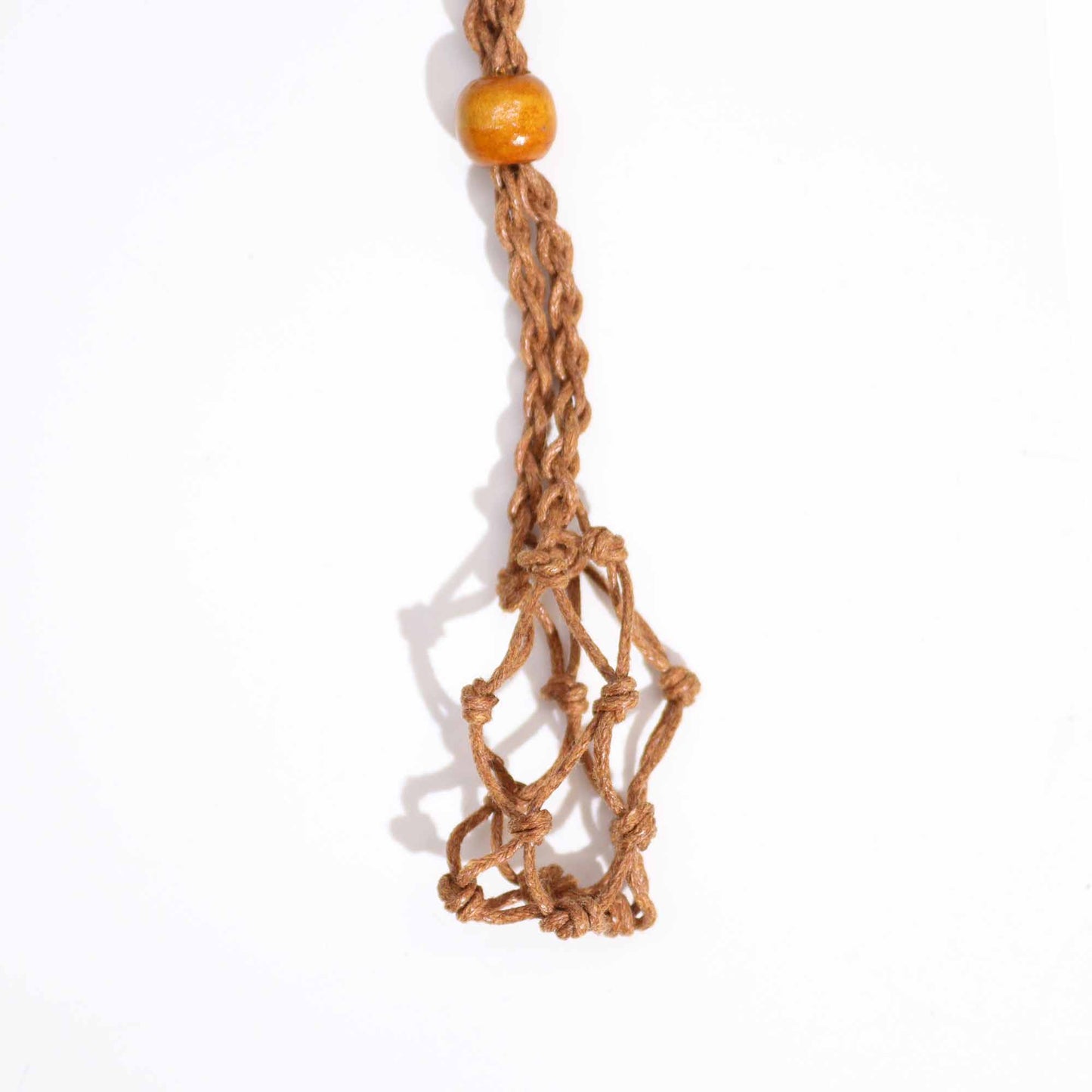 Collier en pierres précieuses, cordons 45 cm - Marron