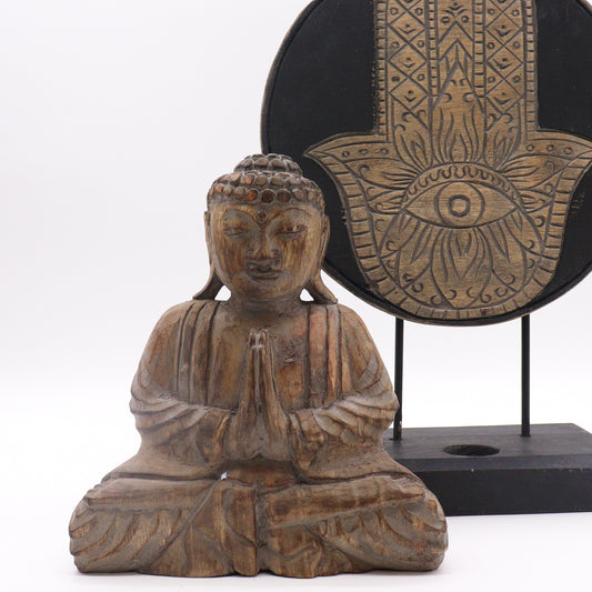 Ensemble Bouddha Feng Shui - Hamsa - Gris