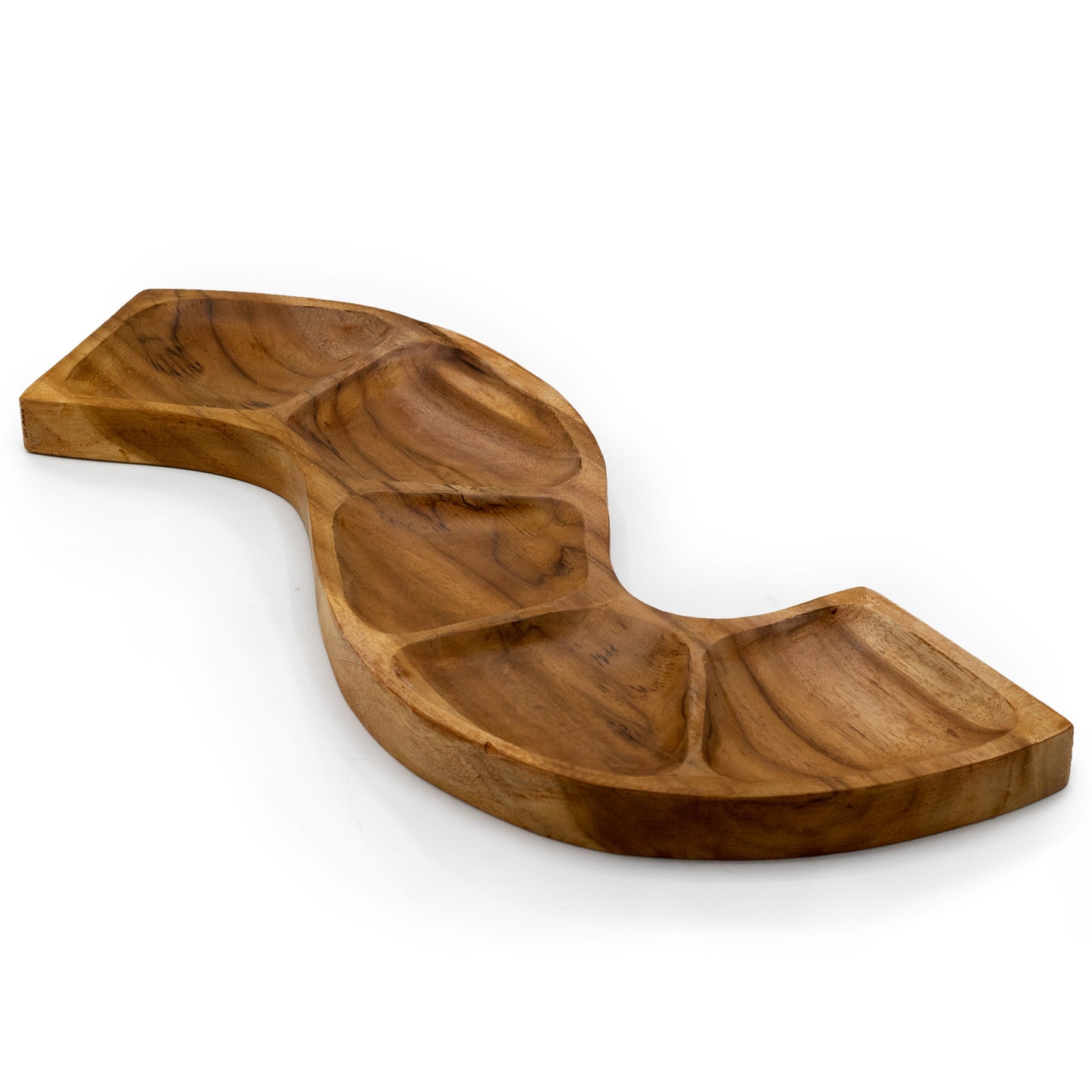 Teakholzschale – Schlangenform (ca. 55 cm)