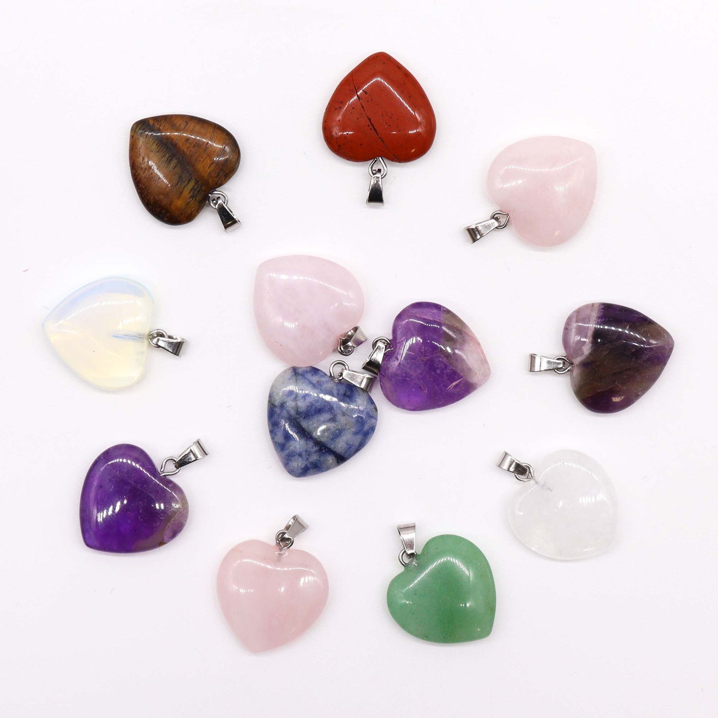 12 x Colgantes Corazón - 20x6mm