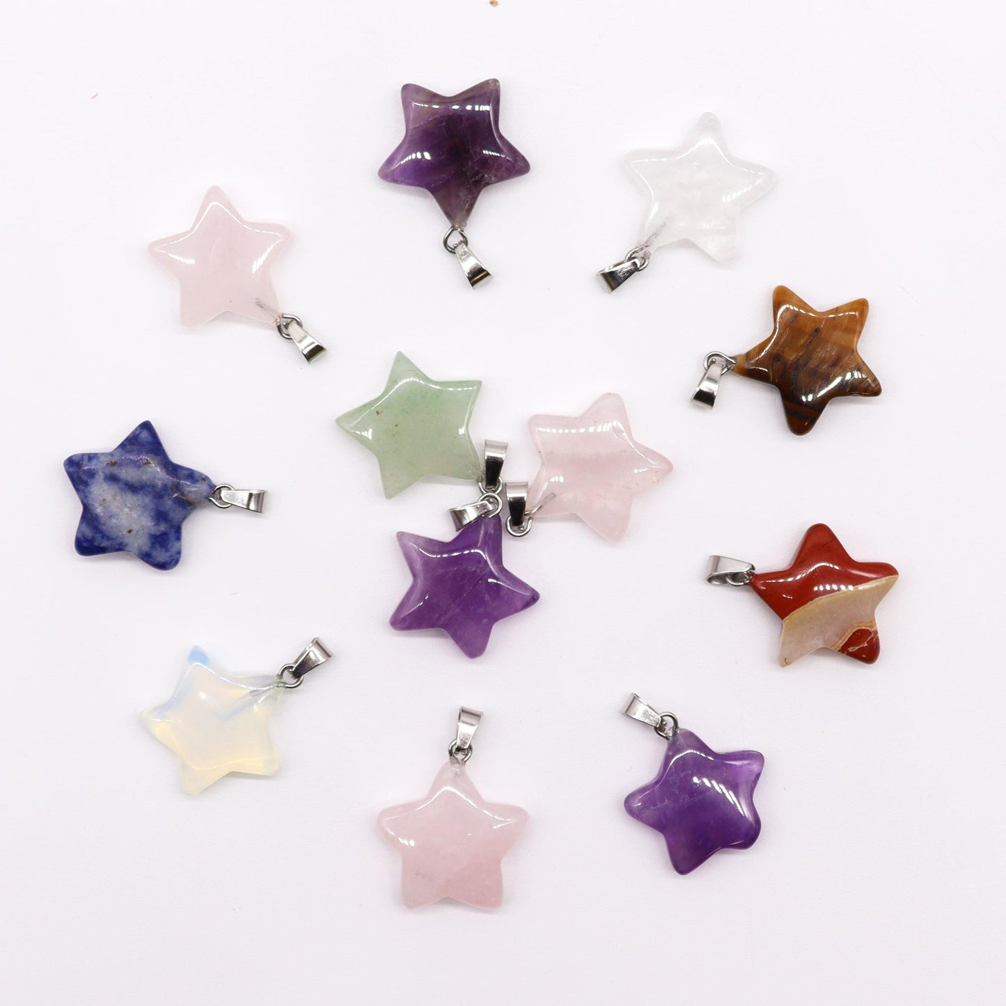 12 x Colgantes Estrellas - 20x6mm