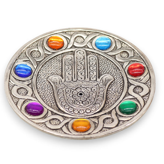 Hamsa Seven Chakra Räucherstäbchenhalter 11,5 cm