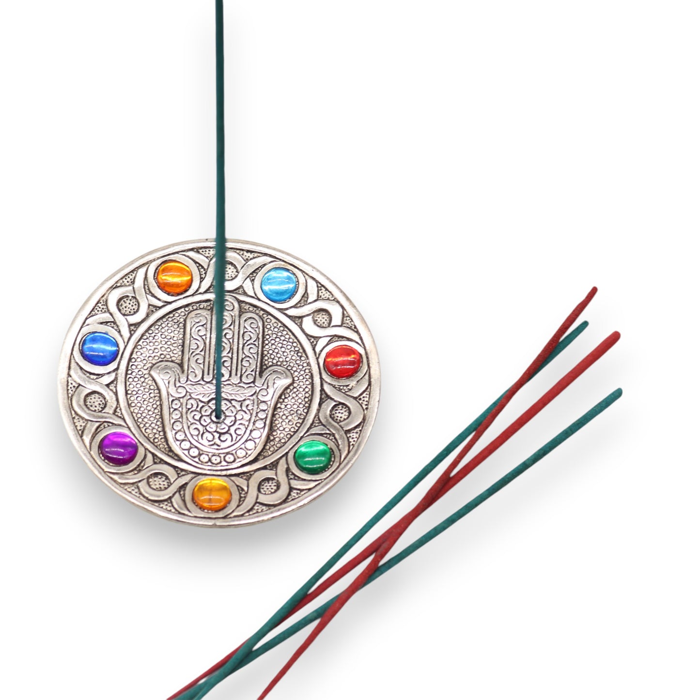 Hamsa Seven Chakra Räucherstäbchenhalter 11,5 cm