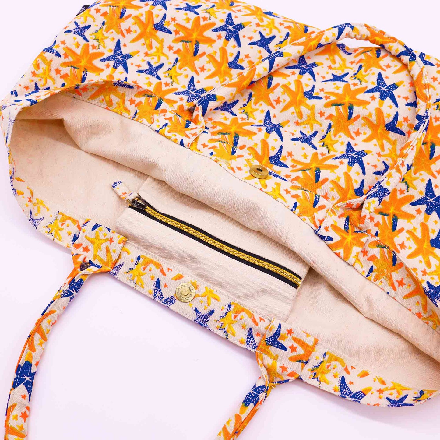 Grand sac à paillettes - Étoile de mer abstraite