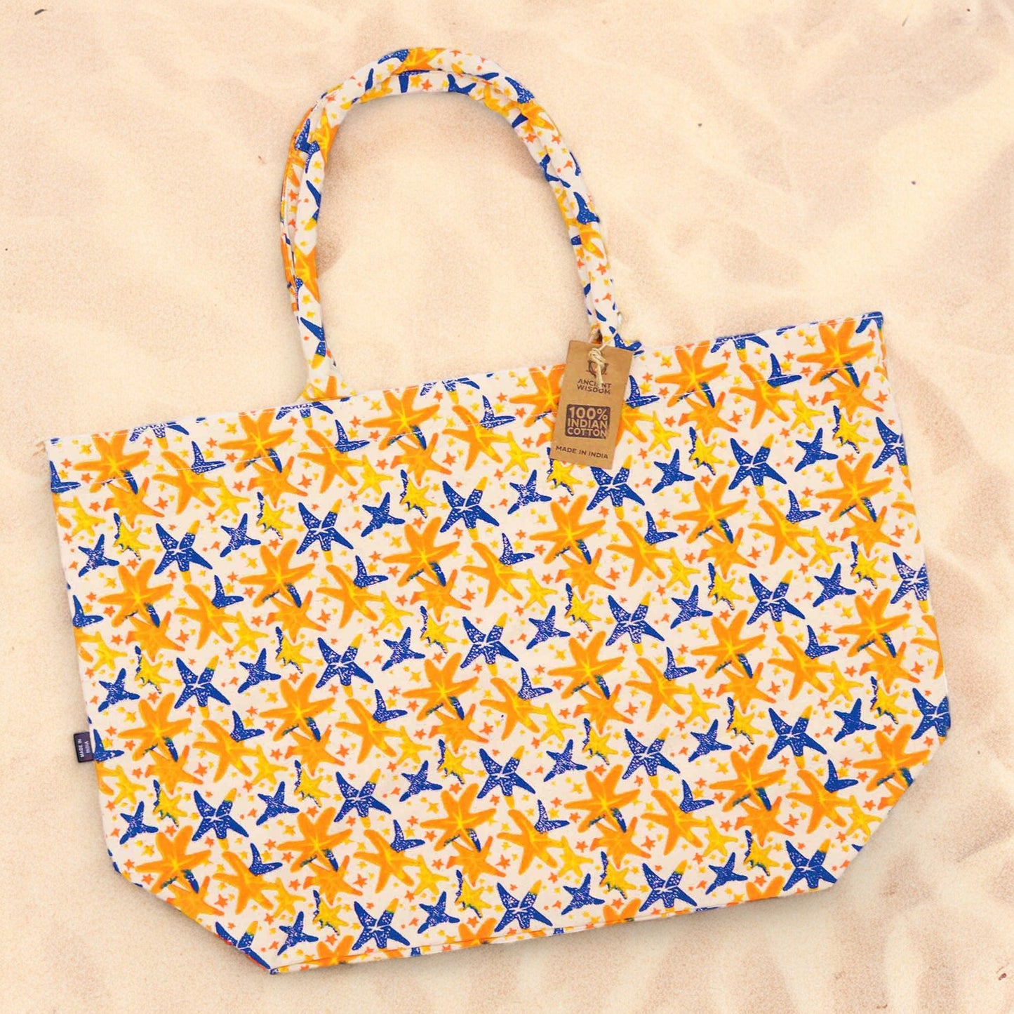 Grand sac à paillettes - Étoile de mer abstraite
