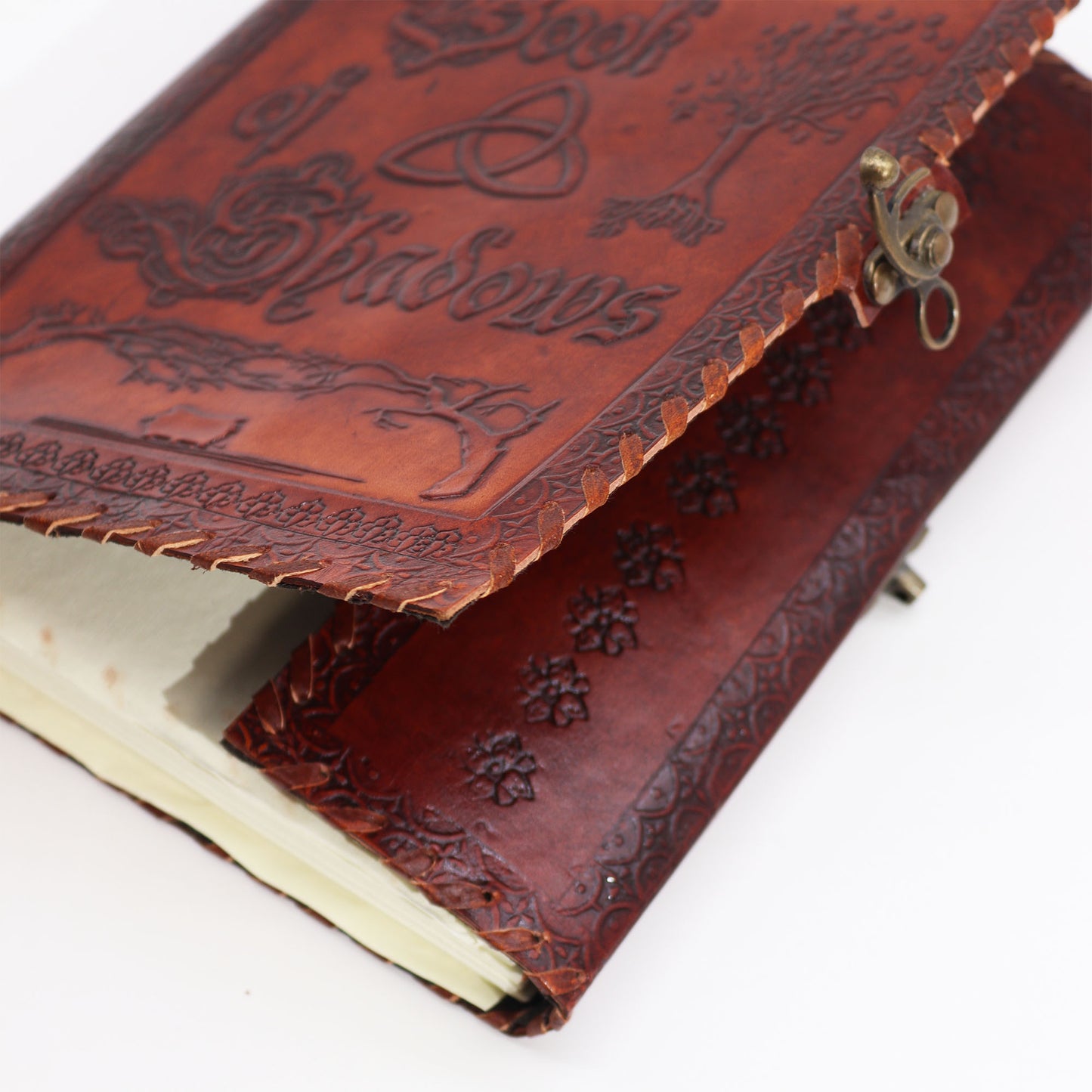 Grand carnet d'ombres - Marron avec bords usés