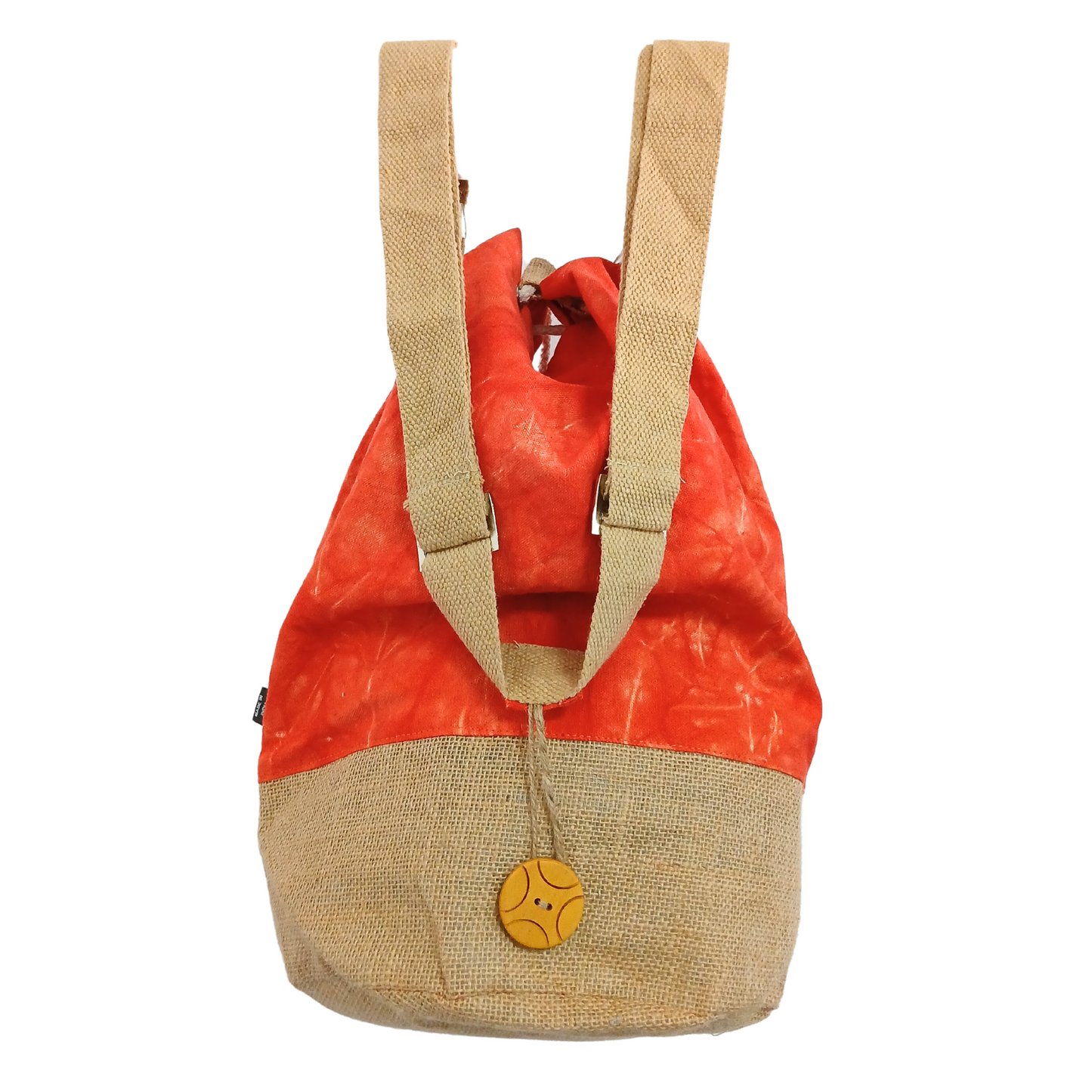 Sac à dos 100 % naturel - Effet délavé orange - Namaste Hand