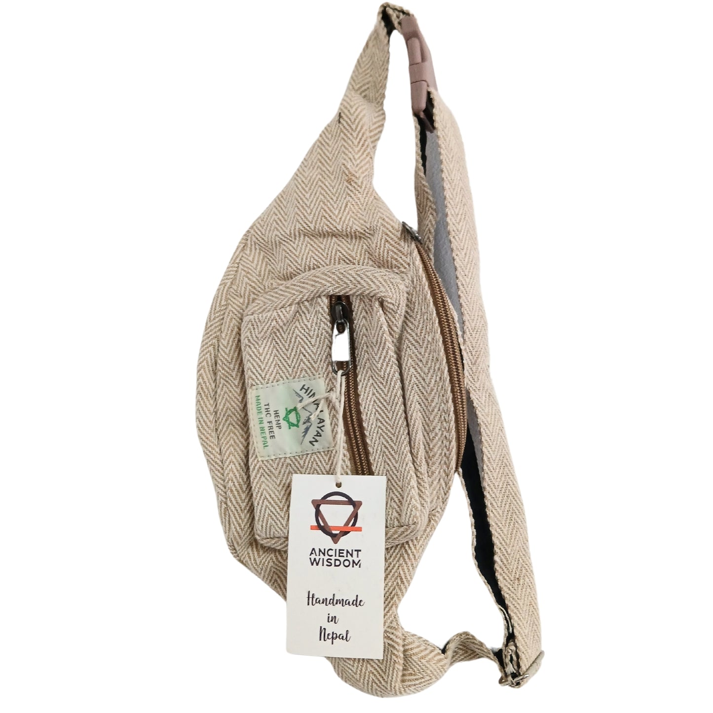 Sac banane style chanvre et coton (ou sac banane) - Naturel