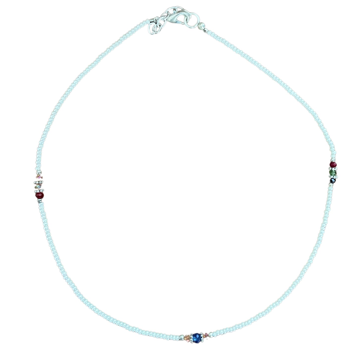 Collier en pierres précieuses extra-fines du Népal - Perles et perles sculptées