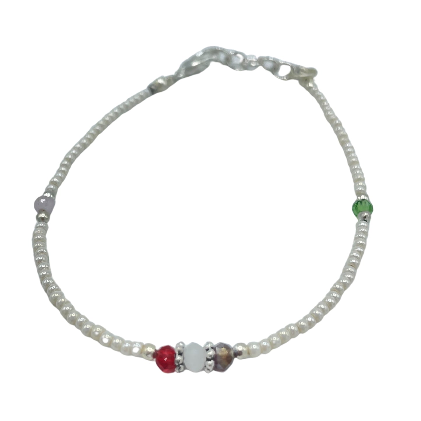 Bracelet népalais en pierres précieuses extra-fines - Perles et perles sculptées