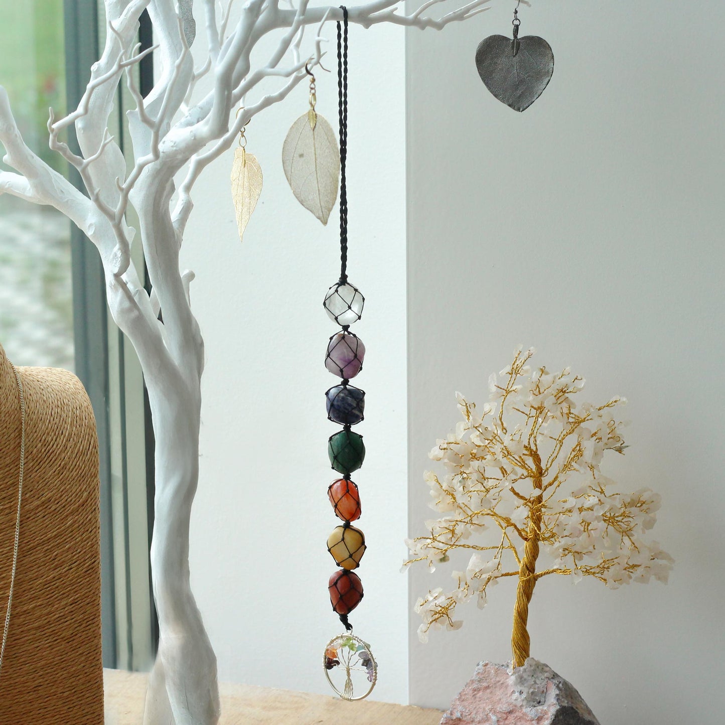 Pendentif en pierre de chakra - Arbre de vie