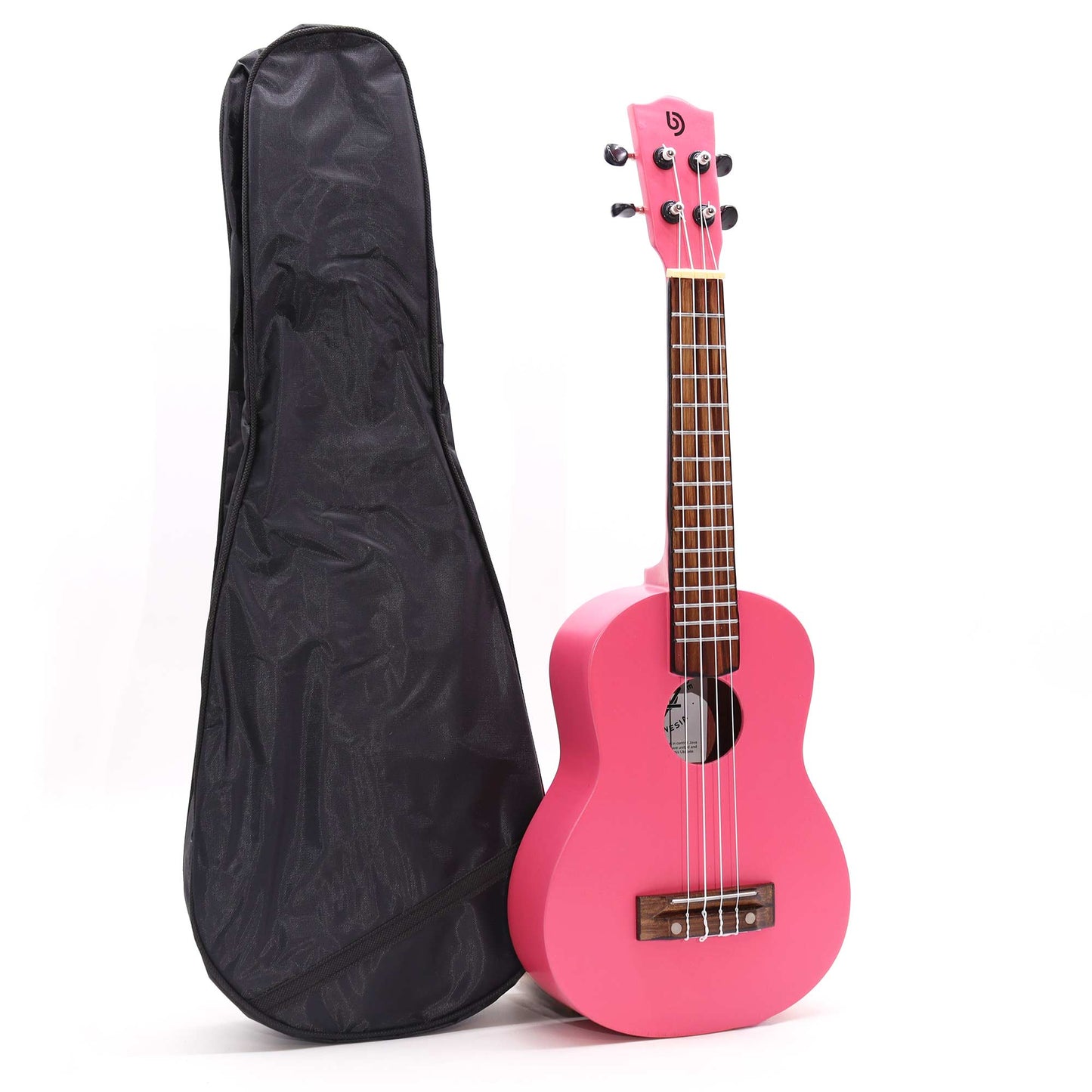 Ukelele Artesanal - Acabado Rosa Brillante (4 Cuerdas)